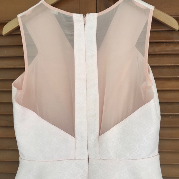 FRNCH Blush Pink Jacquard Skater Dress - Picture 7 of 10